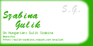 szabina gulik business card